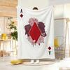 Artwork A-A playing cards Throw Lightweight 240g Flannel Blanket Soft Skin-friendly for Summer Cooling