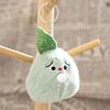 Cute Bubbling Lychee Plush Keychain, Small Stuffed Fruit Mangosteen Pendant for Bag Backpack Purse, Kawaii Key Ring Charm, Gift for Girls Women