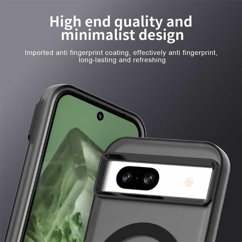 For Google Pixel 8A Case Magsafe Wireless Charging Cover Google Pixel 8A Case Shockproof Matte TPU Phone Bumper Google Pixel 8A