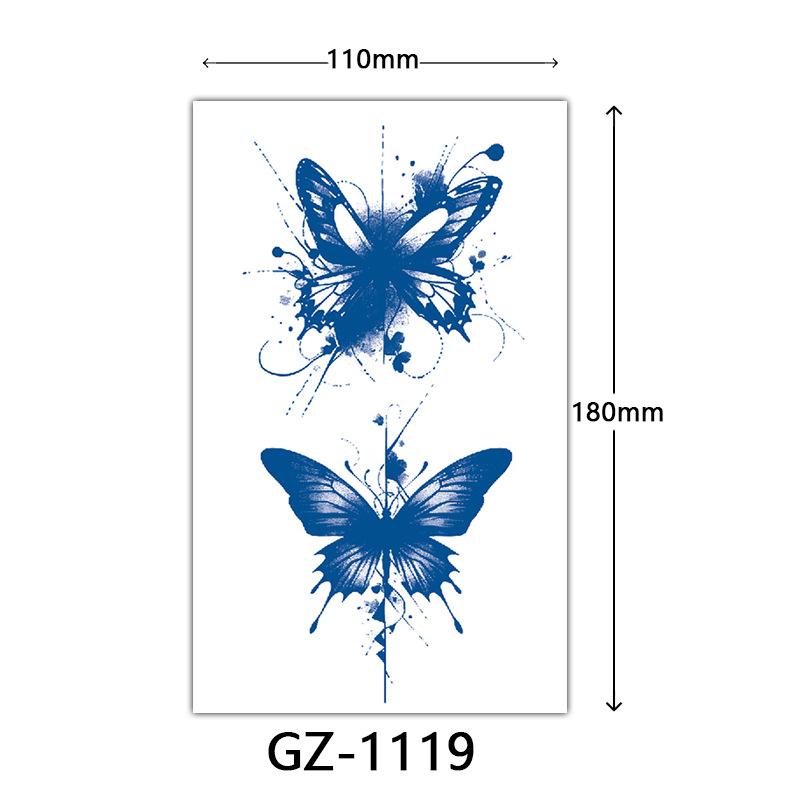 Juice Tattoo Stickers, Herbal Tattoo Stickers, Semi-Permanent English Letter Tattoo Stickers Tattoo