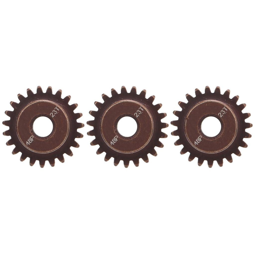 3PCS Steel 23T Diamond Red 48DP Gear for 110 RC Model Car 3.175mm Shaft Motor Accessory