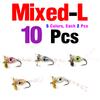 10Pcs Propeller Sequins Fly Bait Rotating Metal Spinner Lures for Fly Fishing Insect Lures Effective Trout And Bass Fishing Lure