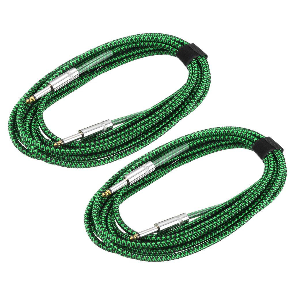 uxcell 20ft Guitar Instrument Cable, 14" to 14" Straight 6.35mm Female to Female Jack Stereo Audio Interconnect Cord Balanced Line for Guitar and