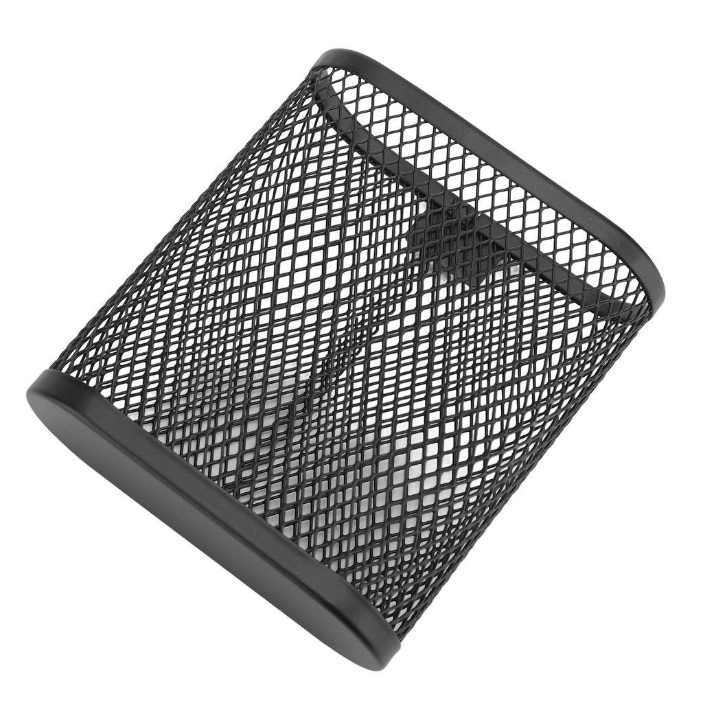 Wall Mounted Pen Holder Desk Rack Mesh Pencil Marker Organizer with Metal Hook for Office