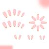 24Pcs Glitters French False Nail Almond Shape With Blush Pink Design Press On Nail For Daily Use Holiday Party
