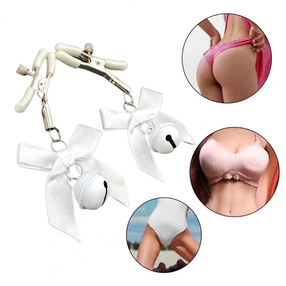 MoDi 4 Colors Sexy Bow Adjustable Nipple Clamp Breast BDSM Small Bell Adult Fetish Flirting Teasing Sex Toys For Couples