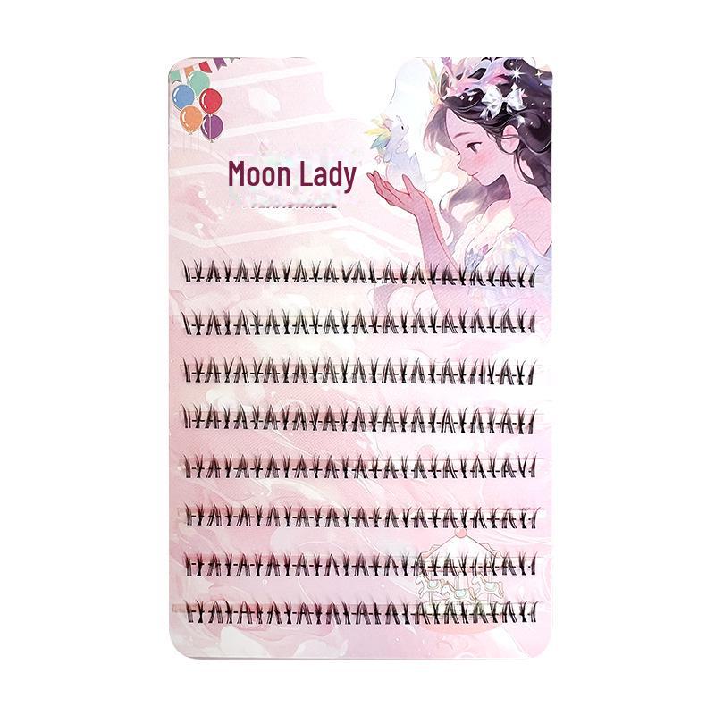 

Густые сегментированные накладные ресницы в мультяшном стиле Moon Lady Mickey — естественный вид с прозрачным стержнем