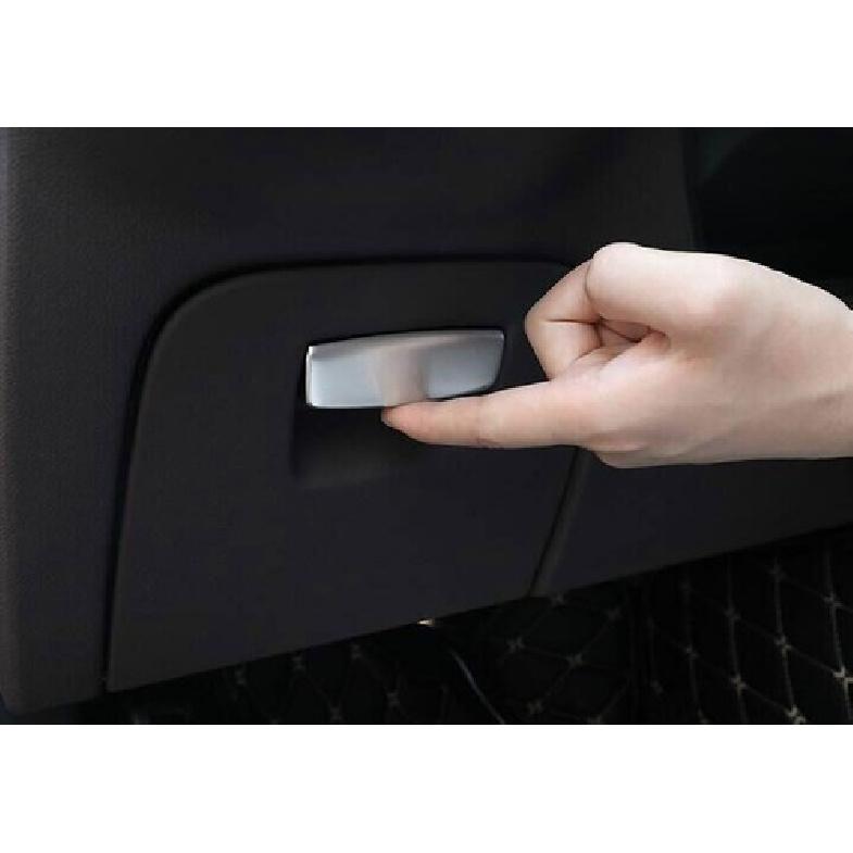 Silver Steel Main Driver Storage Box Handle Cover Trim For BMW 5 Series 2018-22