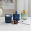 Colorful Glass Storage Jars Relief Tea Canister Candy Pot Ceramic Ball Decorative Storage Jar with Cover Earrings Jewelry Box