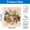 Framed Pearl Bead Art Set with Christmas Hot Cocoa DIY Sparkling Canvas Painting Relaxing Hobby Gift for Meditation Room Decoration