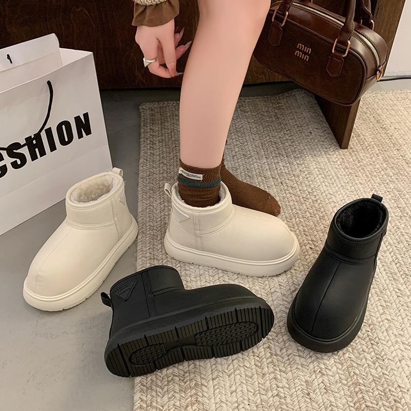 thick-soled snow boots women's new winter velvet thickened cotton boots waterproof, non-slip and warm versatile daily cotton shoes