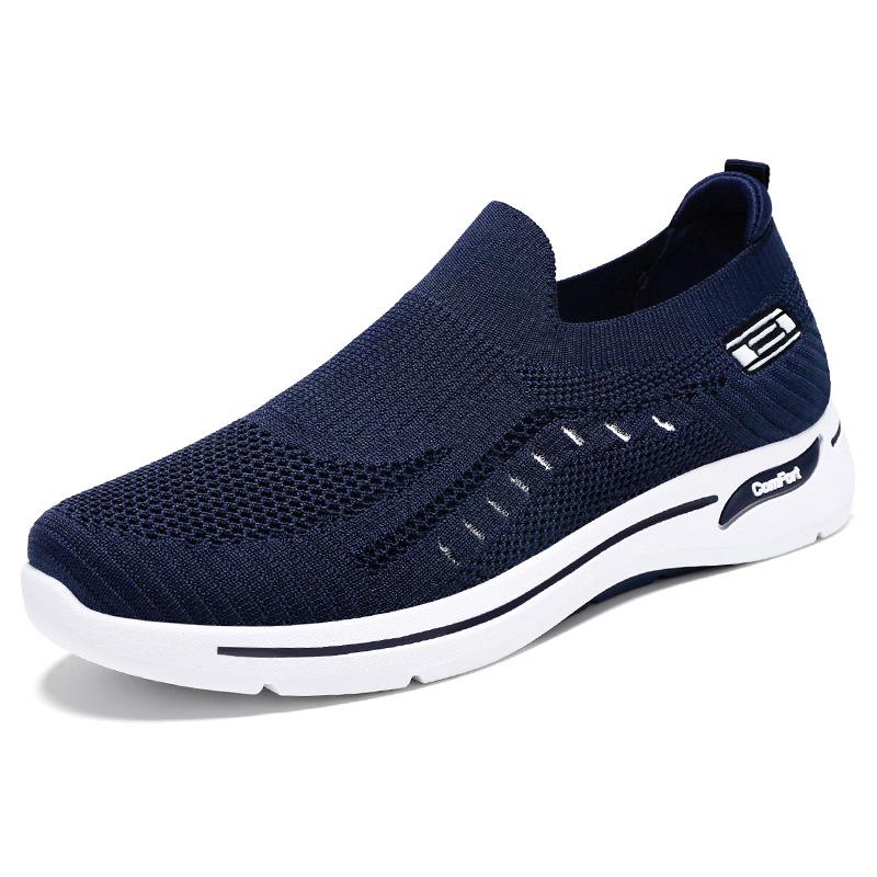 

Men s Flyknit Breathable Slip-on Casual Shoes - Lightweight, Comfortable & Soft Sole Mesh Dad Shoes 41