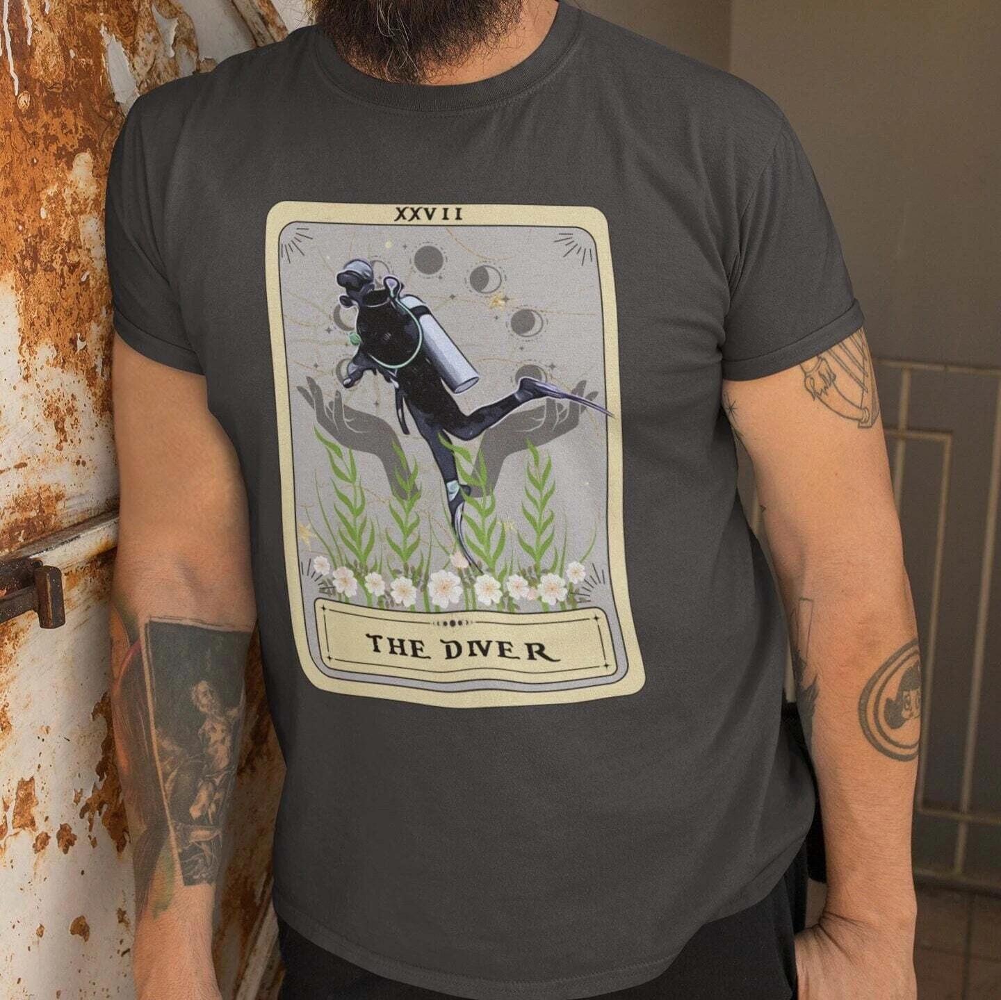 The Diver Tarot Card Shirt, Scuba Diving 3XL