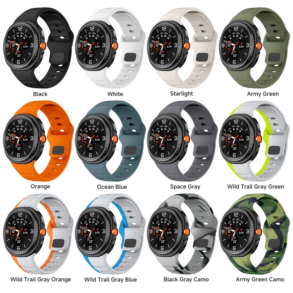 Wave Silicone Strap for Samsung Galaxy Watch 8Classic 46mm Sports Band Bracelet for Samsung Watch 8 40 44mm Smart Accessories