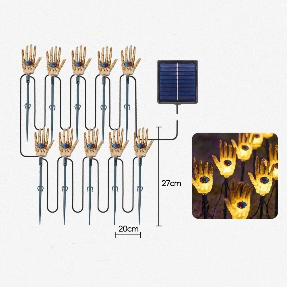 Waterproof LED String Lights Copper Wire Fairy Lights Ground Stake Lights Halloween Party 5m