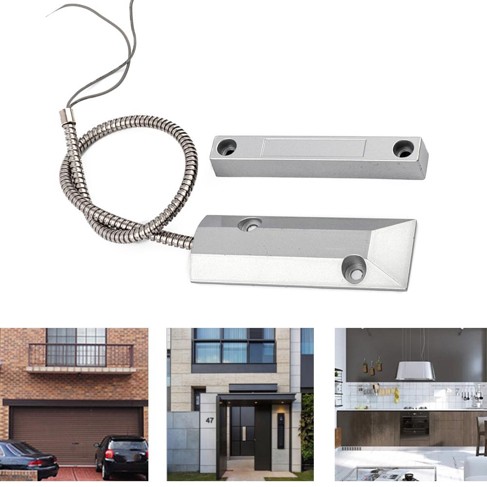 Zinc Alloy Sensor Security Sensor 30cm Cable Length Garage Door Sensor Zinc Alloy Construction Easy Installation