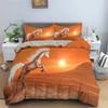 Horse Bedding Sets Single Double Queen King Size Quilt Duvet Cover Set with Pillowcase Animal 2/3pcs Polyester Comforter Cover