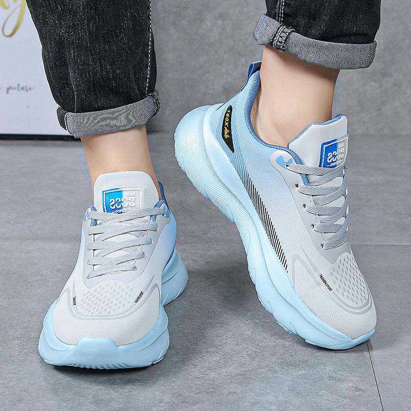 High Quality Leather Sneakers Casual Sneakers Lace Up Flats Lightweight Comfortable Anti-slip Running Shoes Outdoor Sports Shoes