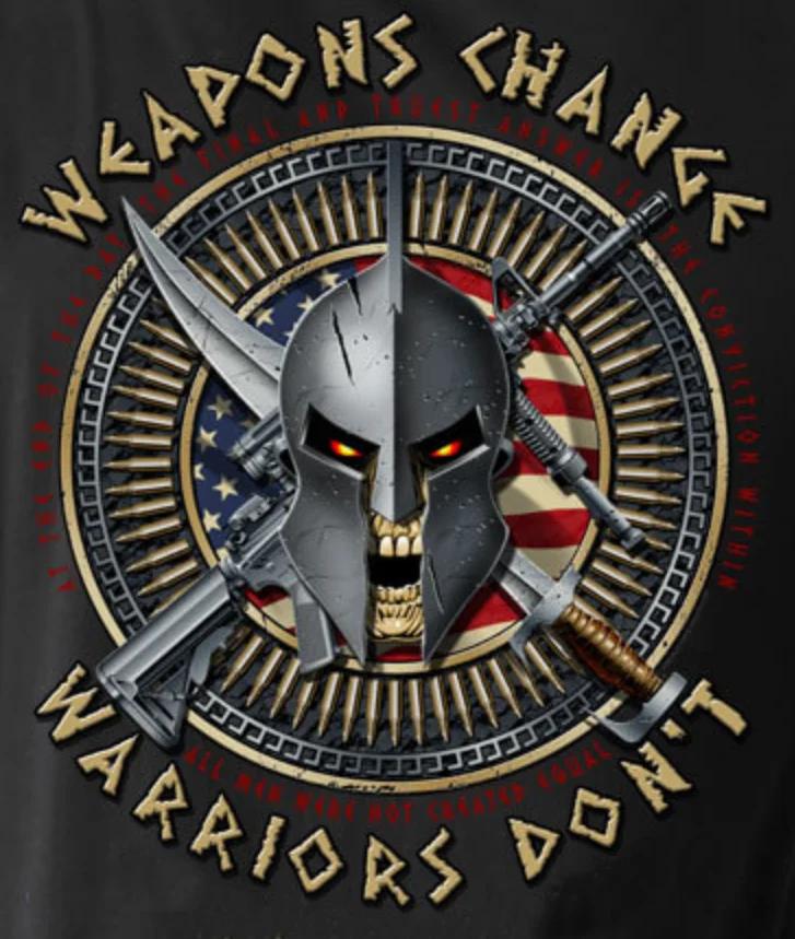 Weapons Change Warriors Dont US Marine Corps Spartan TShirt 100 Cotton ONeck Summer Short Sleeve Casual Mens Tshirt