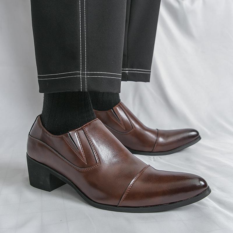 Men's Business & Casual Leather Slip-Ons: Formal & Pointed Toe Loafers for Spring/Autumn
