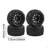 4 Pieces 1/18 RC Car Wheels and Tires Accessories Portable, Sturdy Easy to Install Direct Replaces,