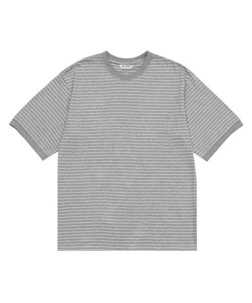 Aiaueo Stripe S/S Tee Grey