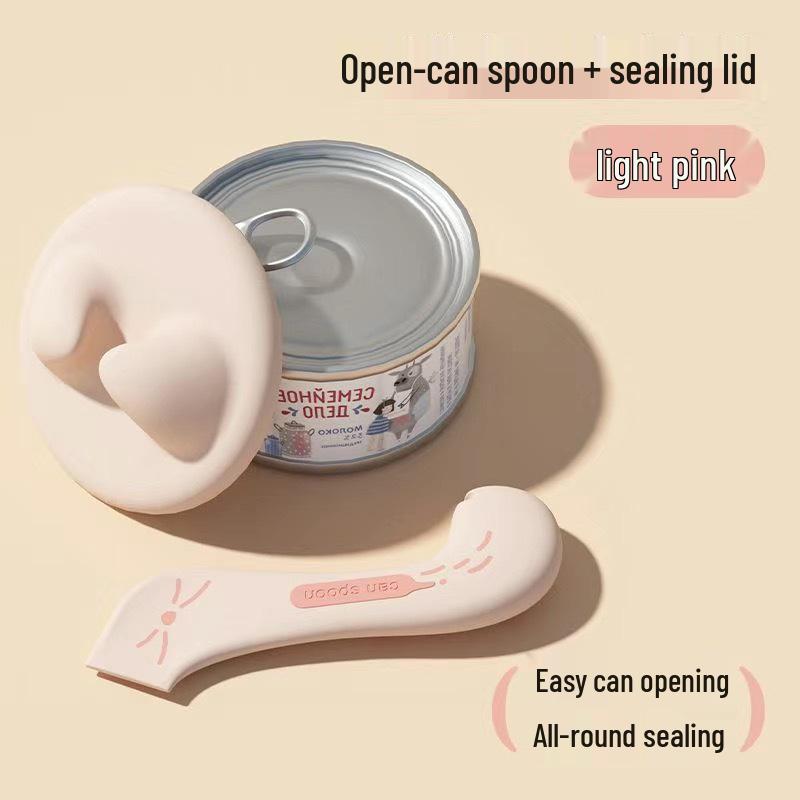 Multifunctional Silicone Cat Food Spoon and Can Opener with Sealing Box