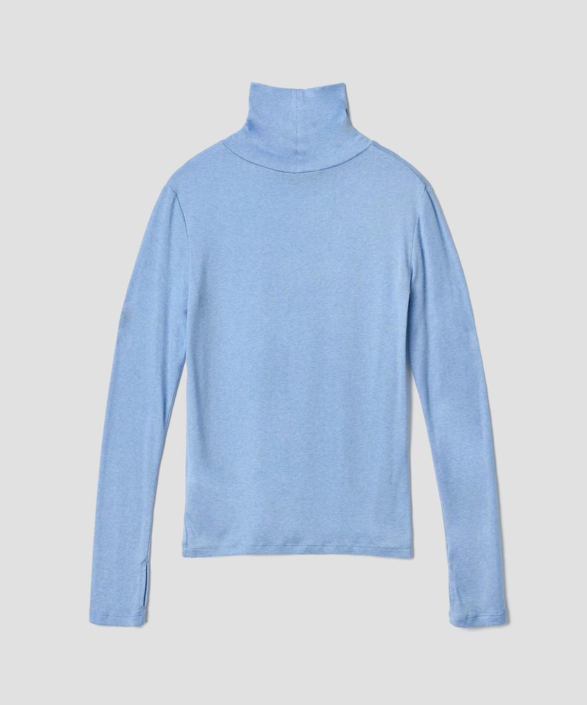 TTUDEMENT Basic Roll-Neck Pullover_L.Blue