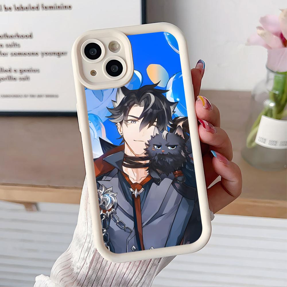 

Game GI Wriothesley Thicken TPU Mobile Phone Case for iPhone 17 16 15 14 13 12 11 Air Pro Max Plus Colorful Cover iPhone 16 Plus
