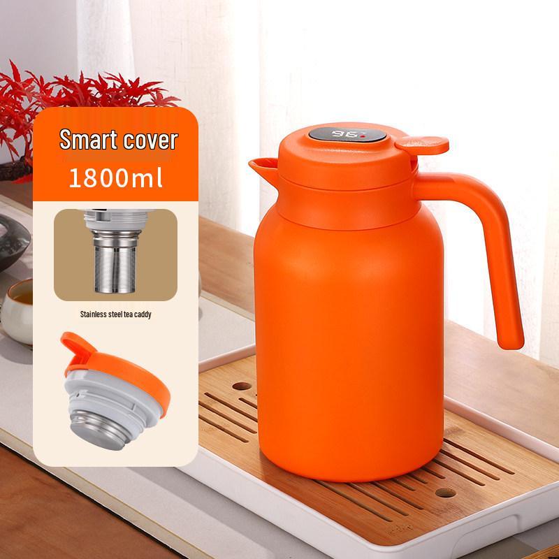 Insulated 1500ML Tea Pot with Divider, Slow Brew Kettle, Large Capacity Thermos for Home