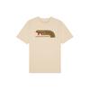 SS24 Fox Print Crew Neck Short Sleeve T-Shirt Men Tops Wheat MM00113KJ0118-P706