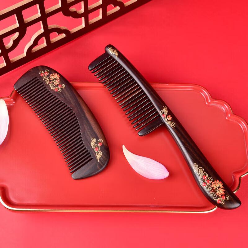 Tan Mujiang Chinese Retro Wedding Comb Gift Set