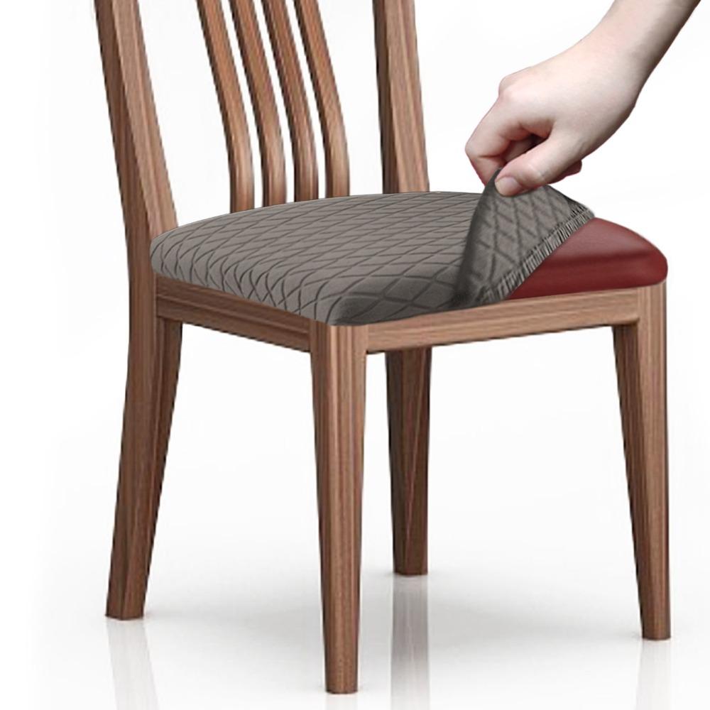 

Чохол на стілець з квітковим візерунком, жакардова подушка на сидіння, універсальний, для дому, їдальні, офісу, на всі сезони 1pc сіро-коричневий