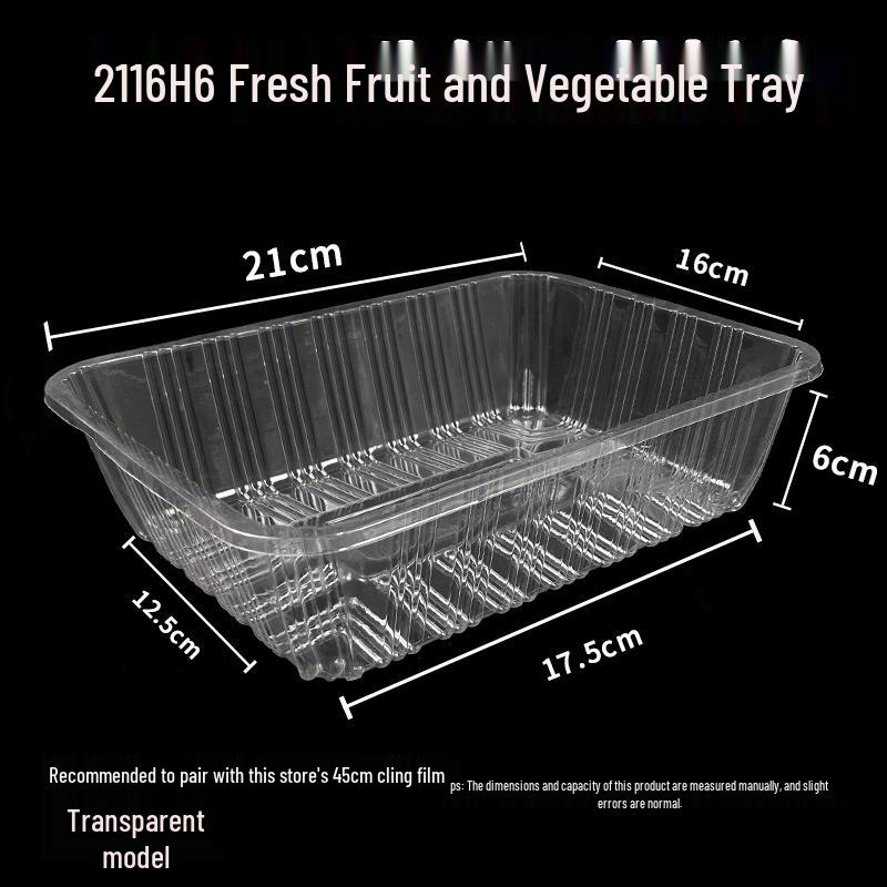 Disposable Transparent Rectangular Food Packaging Tray