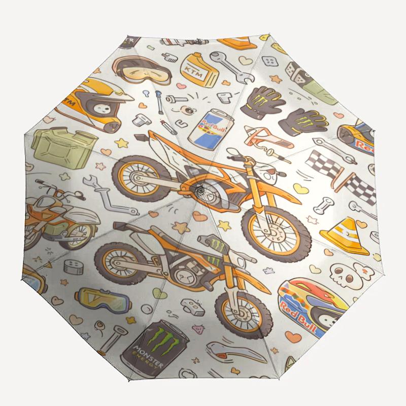 Cute Cars Theme Automatic Umbrella, Lightweight & Portable, 8 Rib, Perfect for Outdoor Travel, Birthdays, Christmas, Gifts.