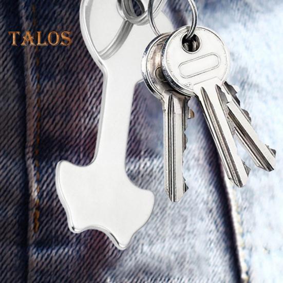 4Pcs Tie Lever Token Keychain Titanium Steel Cart Shopping Keyring Portable Coin Pendant Metal Lever Remover Key Holder