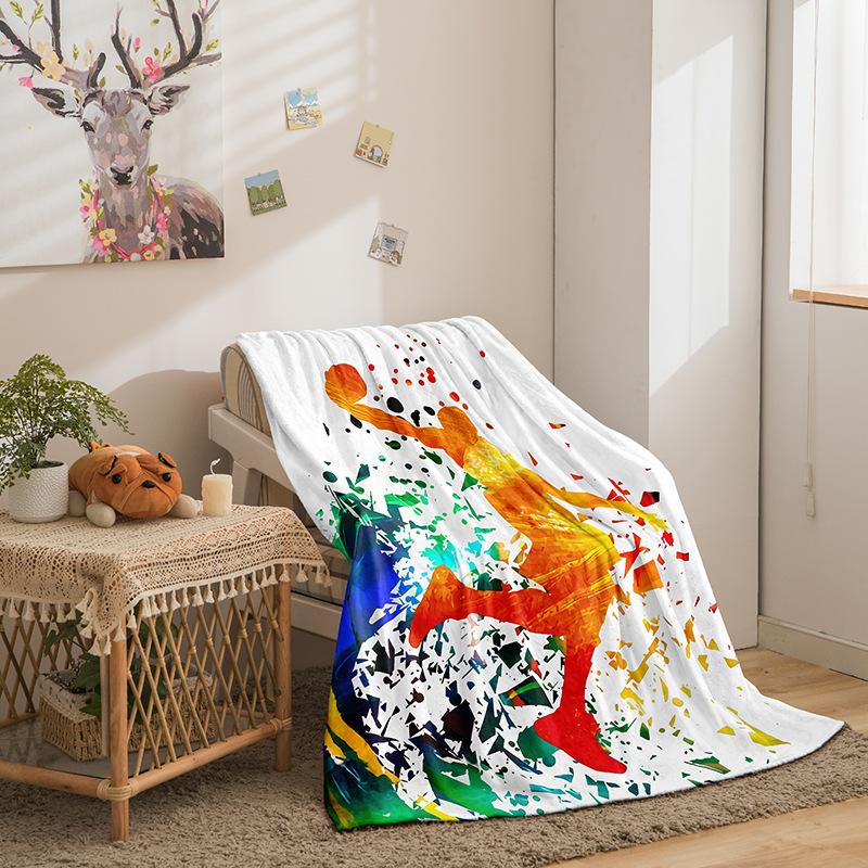 Basketball Star Series Flannel Blanket 3D Printed Sofa Blanket Thickened Blanket