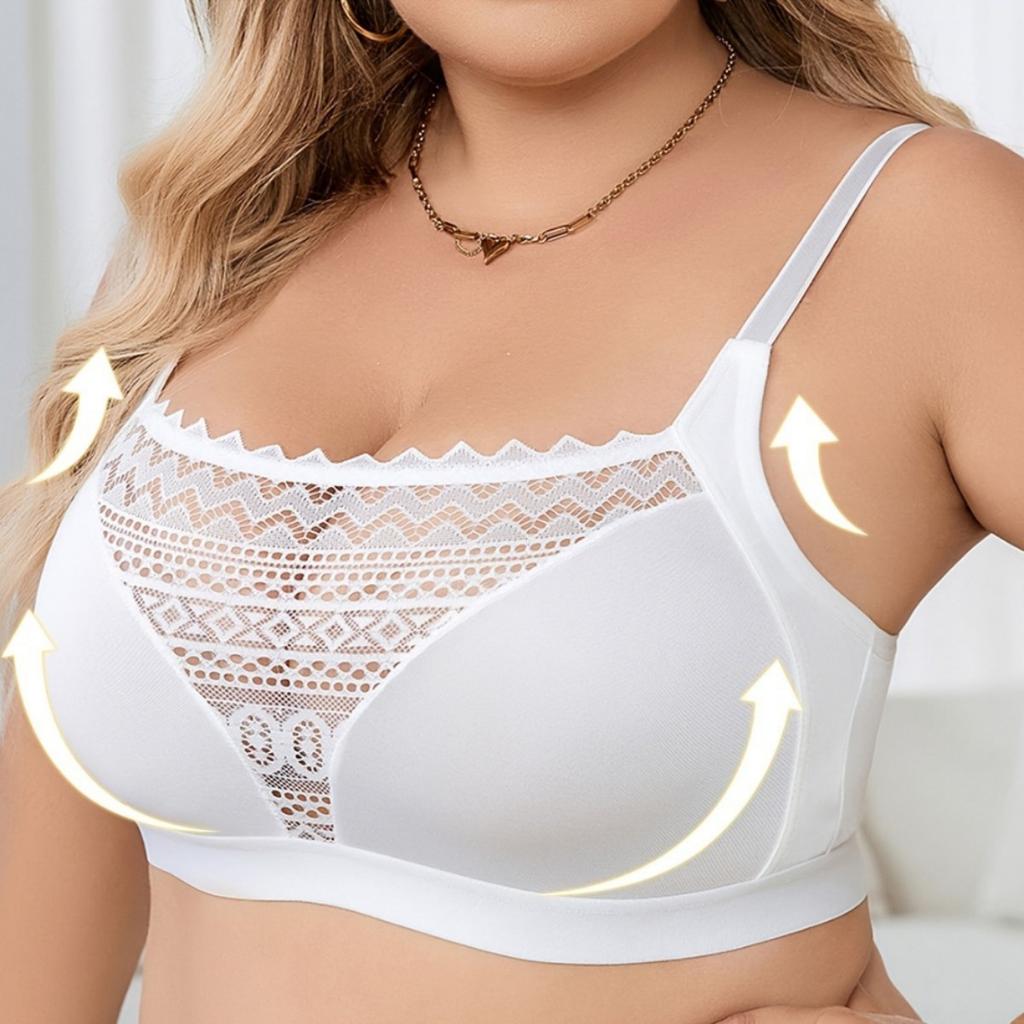 Ultra-thin Single-layer Sexy Deep V Sports Bra See-through Lace Mesh Bra