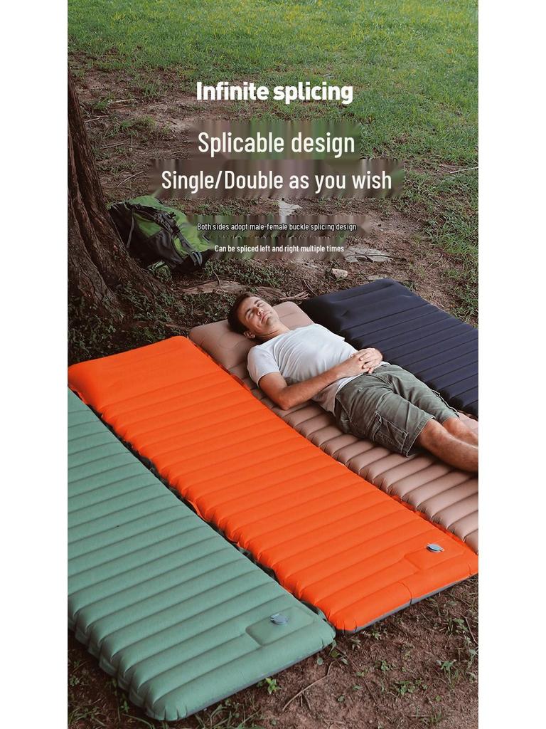 Portable TPU Inflatable Mattress with Foot Pump - Ideal for Camping, Beach, and Picnics