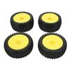 4pcs RC Rubber Tires High Abrasion Resistance Strong Grip Flexible RC Wheel Tires for 110 Off Road