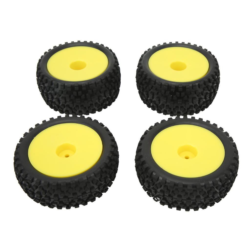 4pcs RC Rubber Tires High Abrasion Resistance Strong Grip Flexible RC Wheel Tires for 110 Off Road