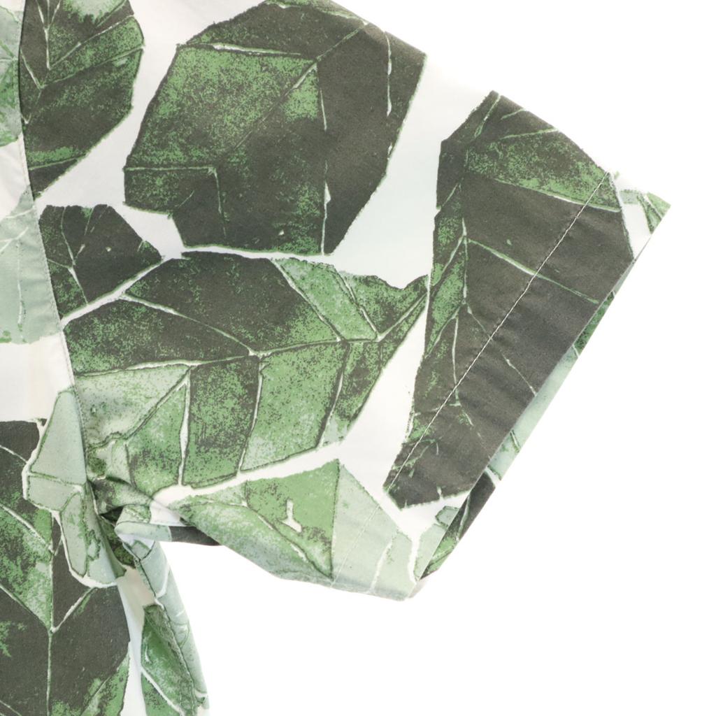 M.W FOR REEF Leaf Pattern Short Sleeve Button Down Shirt M Green Men's Used