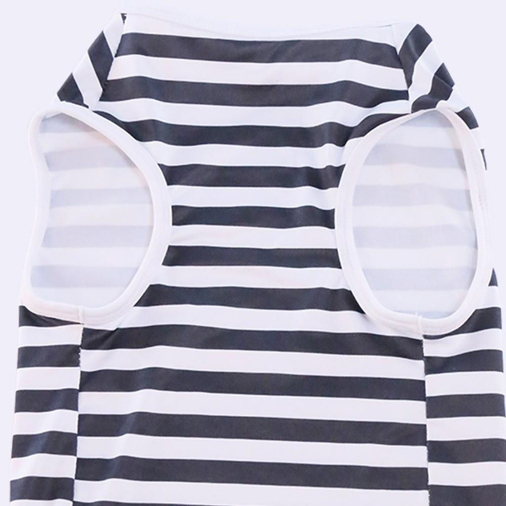 Round Neck Dog Cooling Vest Soft Fabric Pet Striped T-Shirt Dog Summer Clothes  Photography