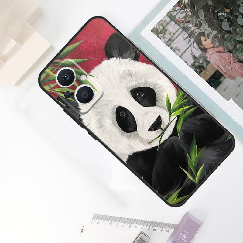 Panda Animal Cute Bear Case For OPPO Reno 11F 4Z 5Z 8T 10 Pro 4 6 7 8 5 Lite OPPO Find X6 Pro X2 X3 X5 Lite Cover