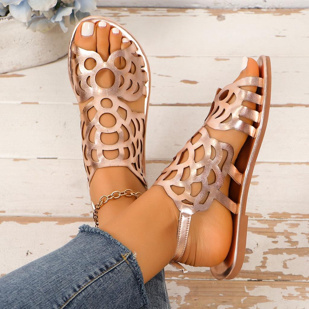 2024 New Sandals Women's Flat Casual Shoes Women's Hollow Out Flip-flops Comfortable Outdoor Women's Shoes Zapatos De Mujer