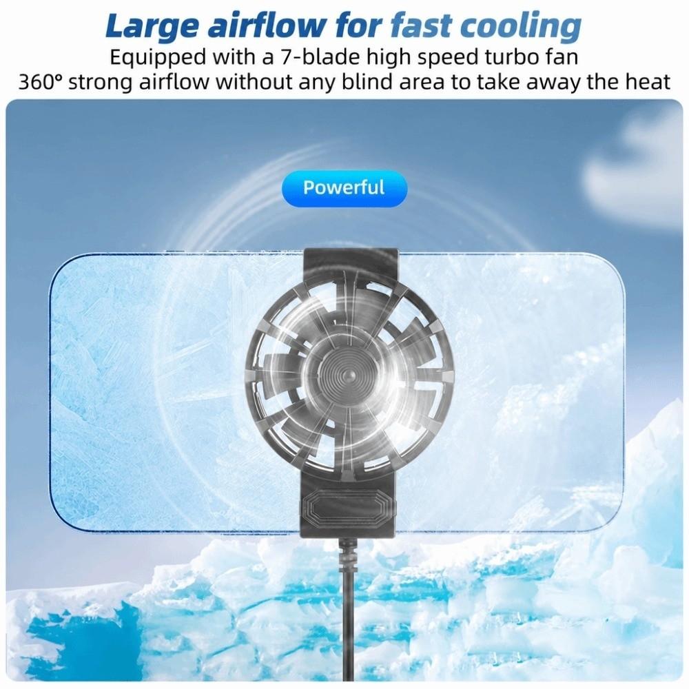 Mute Portable Phone Cooler Air-Cooled Mini Cooling Fan Phone Cooling Fan  for Gaming Enthusiasts
