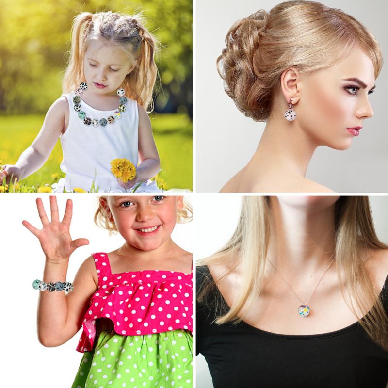 Lose Perlen aus Silikon, buntes Leopardenmuster, DIY-Halskette, Armband, Perlen, gemischte Farben zum Basteln