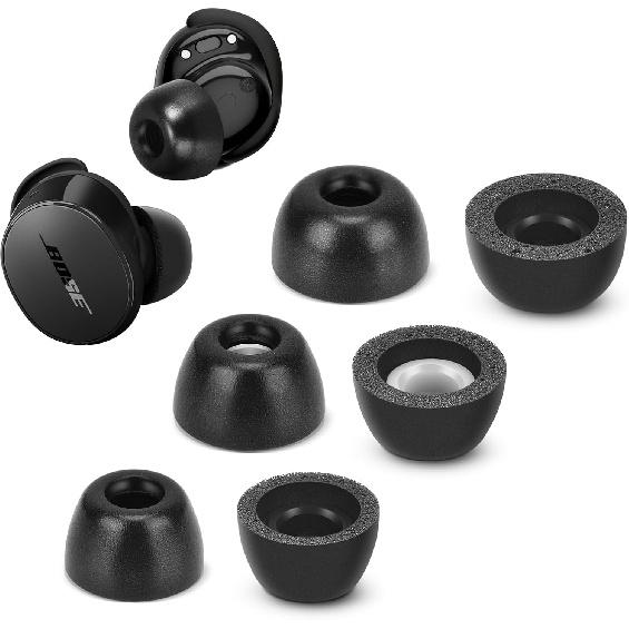 Насадки из пены с эффектом памяти для новых наушников Bose QuietComfort, QC II и Ultra, Без боли от силиконовых насадок, Противоскользящие сменные амбушюры, Подходят в