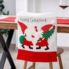 Christmas Chair Cover Red And White Flannel Chair Back Cover Hotel Faceless Old Man Embroidered Stool Cover Chair Cushion Decoration