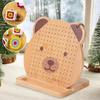 9.3 Inch Bamboo Blocking Boards for Crochet Projects Bear Blocking Board for Crocheting Knitting Crochet Accessories and Gadgets